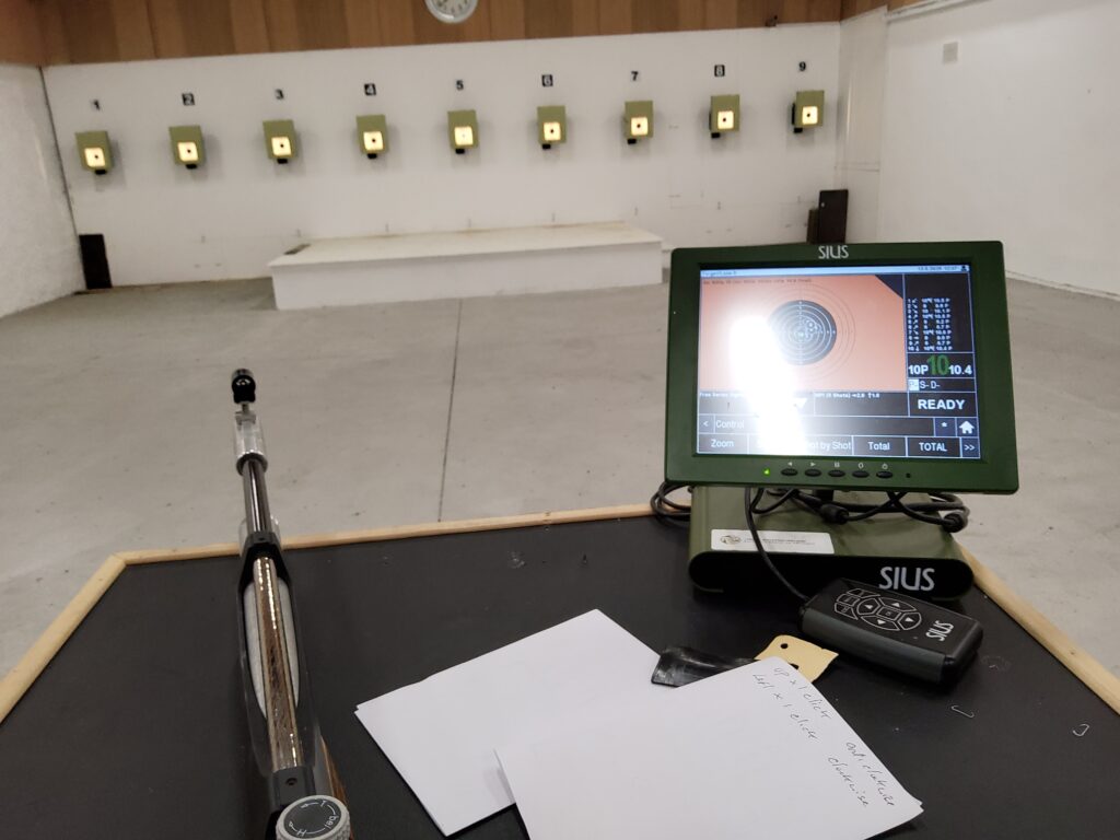 10m rifle target in distance